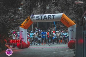 Runners in marathon