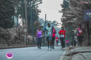 Runners in marathon