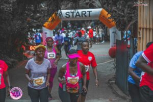 Runners in marathon